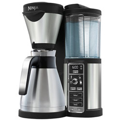 Ninja Coffee Bar CF065UK Auto-iQ Brewer with Thermal Carafe, Brushed Stainless Steel